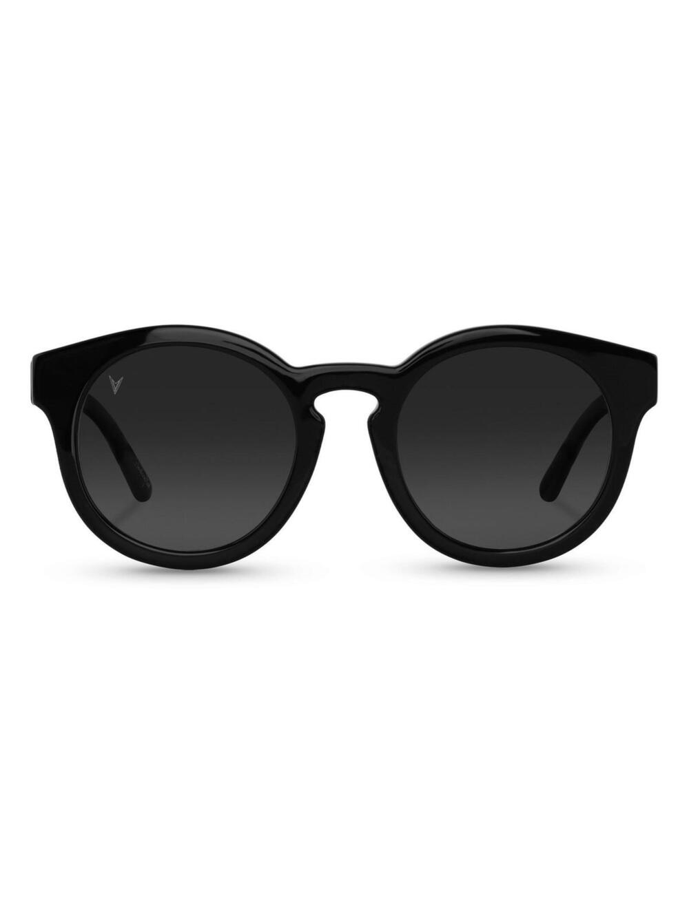 Vincero Women Black Round Sunglasses UV Protection Wide Fit Designer Style